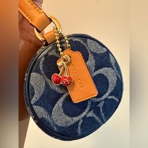 Coach Blue Denim barrel bag